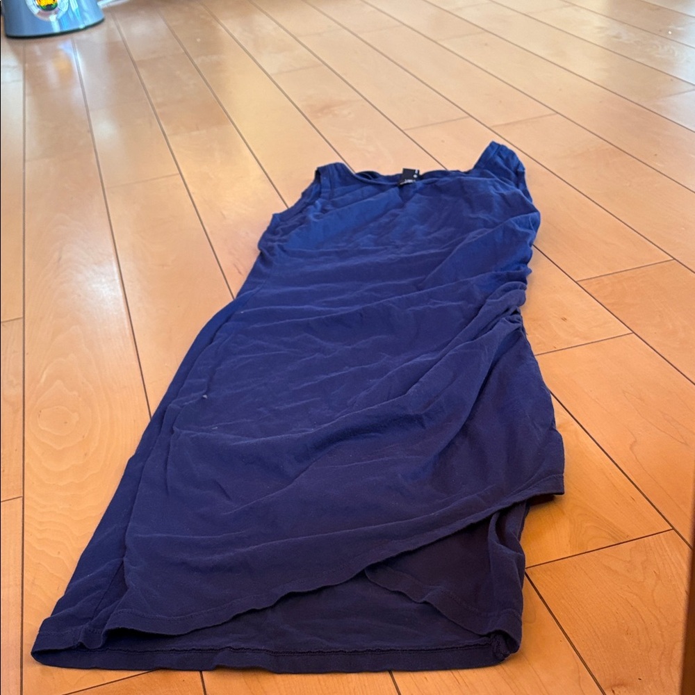 Bobi Navy Draped Dress